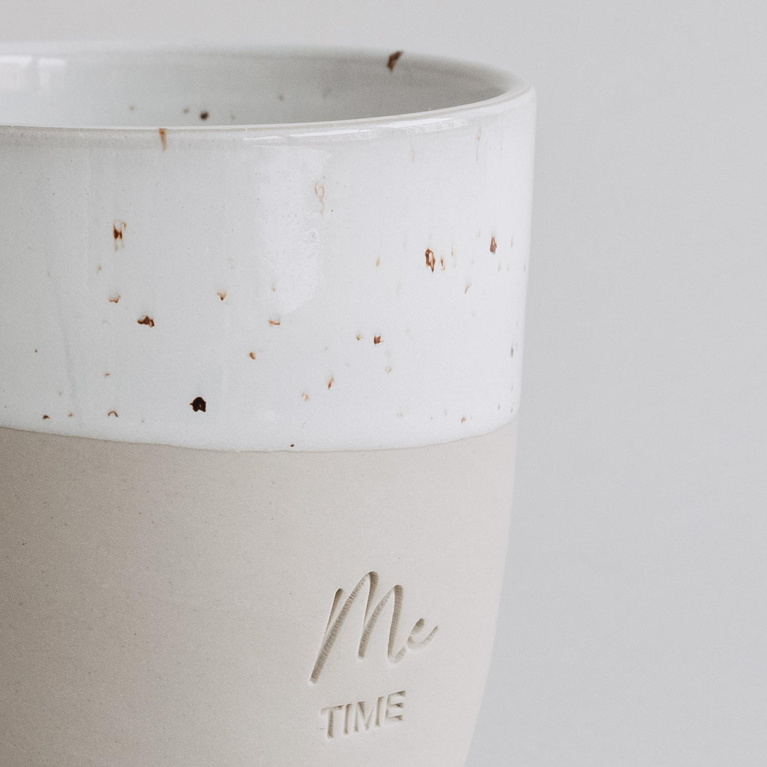 Eulenschnitt Becher ME TIME aus Steingut | LIMITED EDITION | für 320 ml Kaffee