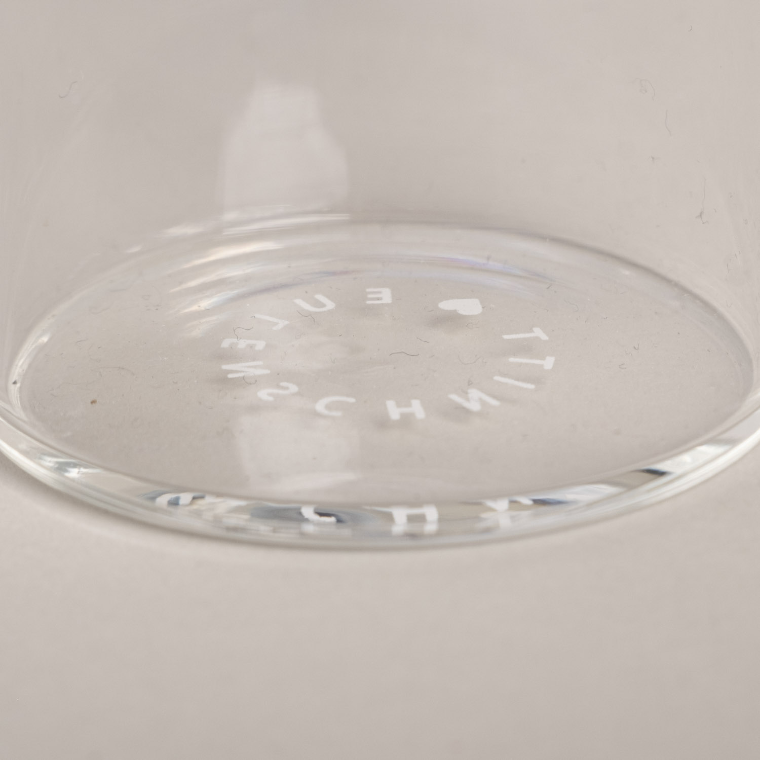 Eulenschnitt Bubble Glas Herz, 250 ml, spülmaschinenfest