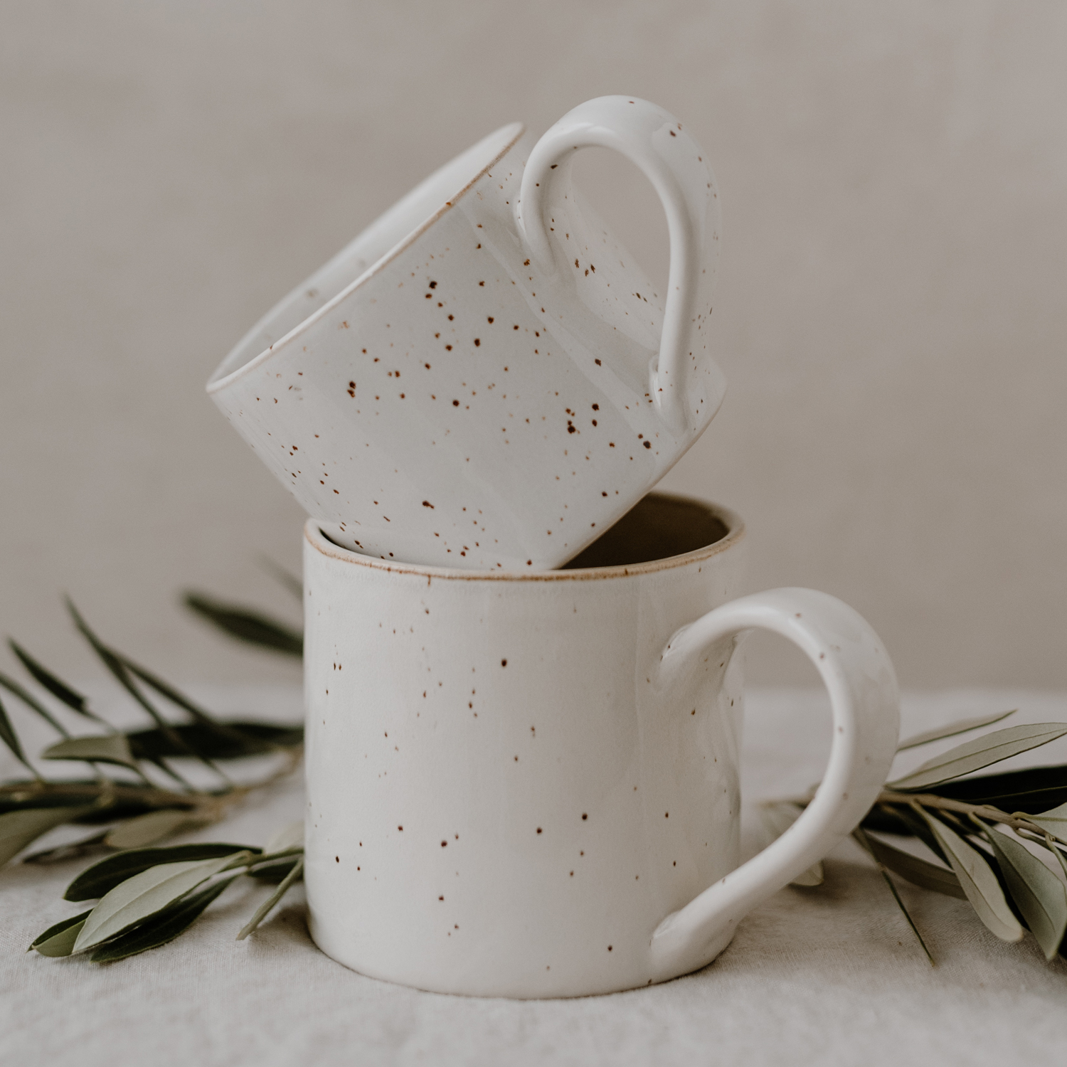Eulenschnitt große Tasse CALMA, Steingut aus Portugal