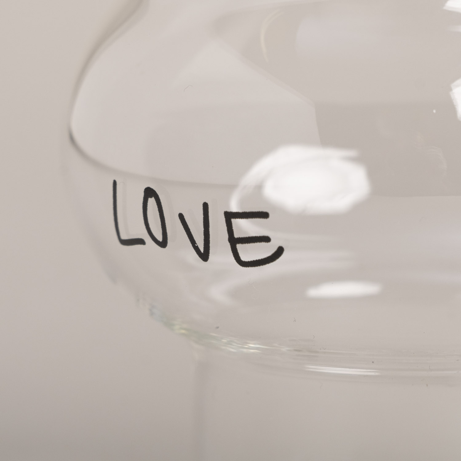 Eulenschnitt großes Bubble Glas Love für Eiskaffee, 500 ml Fassungsvermögen